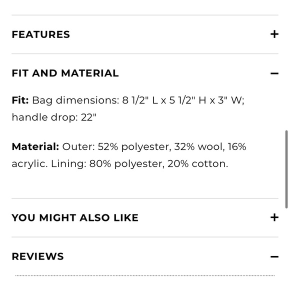 NEW Talbots Quilted Flannel Crossbody Satchel - Picture 7 of 7